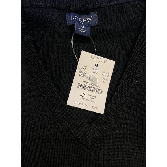 New J.Crew Factory Mens Slim Washable merino wool-blend V-neck sweater AR780 M - Picture 3 of 3